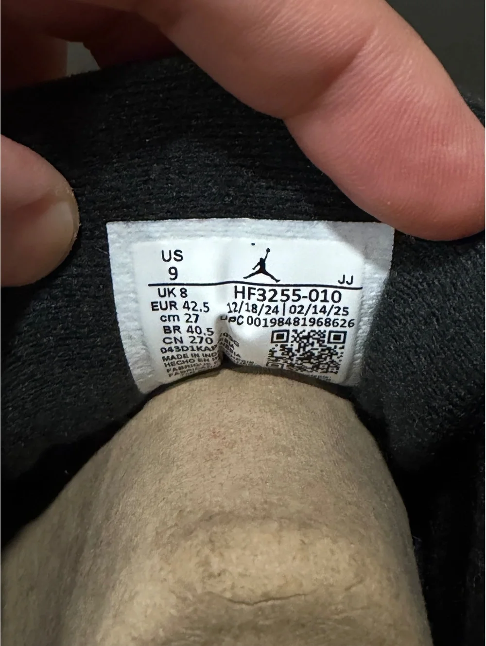 Size 9 - Air Jordan Flight Court “Black Anthracite”